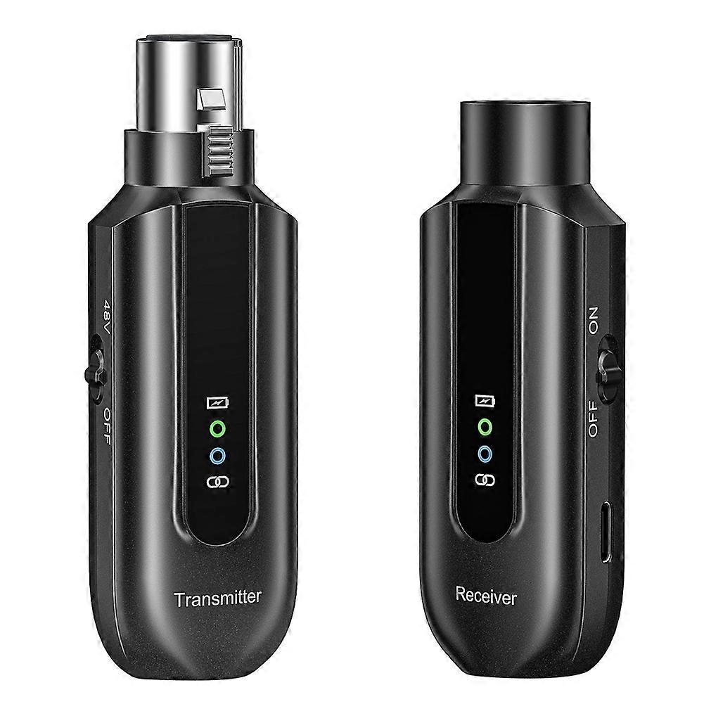 Wireless Microphone Converter 2.4G XLR Wireless Microphone System Transmitter and Receiver for Dynamic Microphone