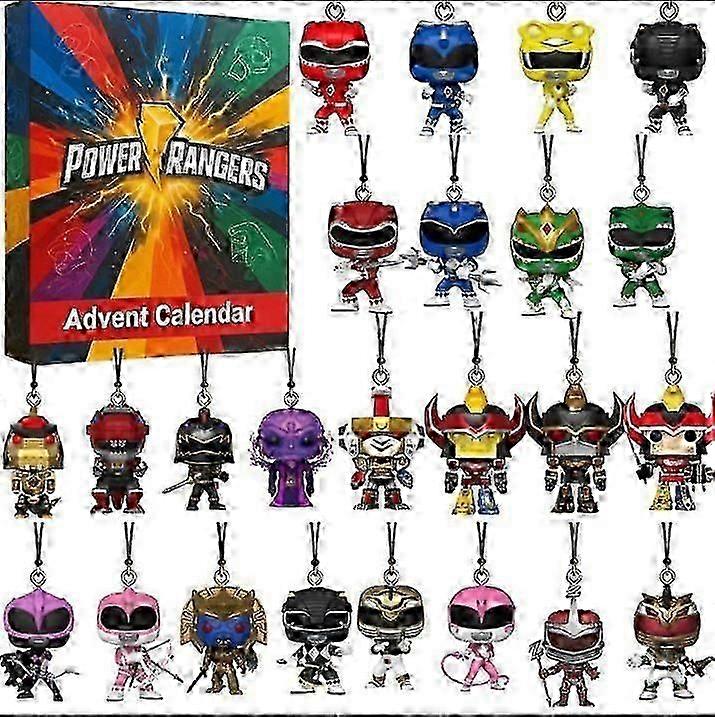 Ημερολόγιο Advent 2025 Power Rangers, Κουτί Τυφλού Χριστουγεννιάτικου Δέντρου, Ακρυλικό Στολίδι