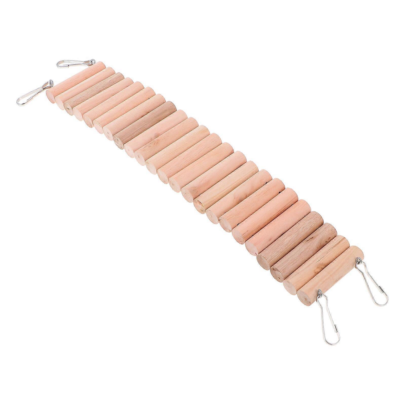 Wooden Reptile Hideout with Climbing Ramp for Hamsters, Lizards, Tortoises, Terrarium Shelter