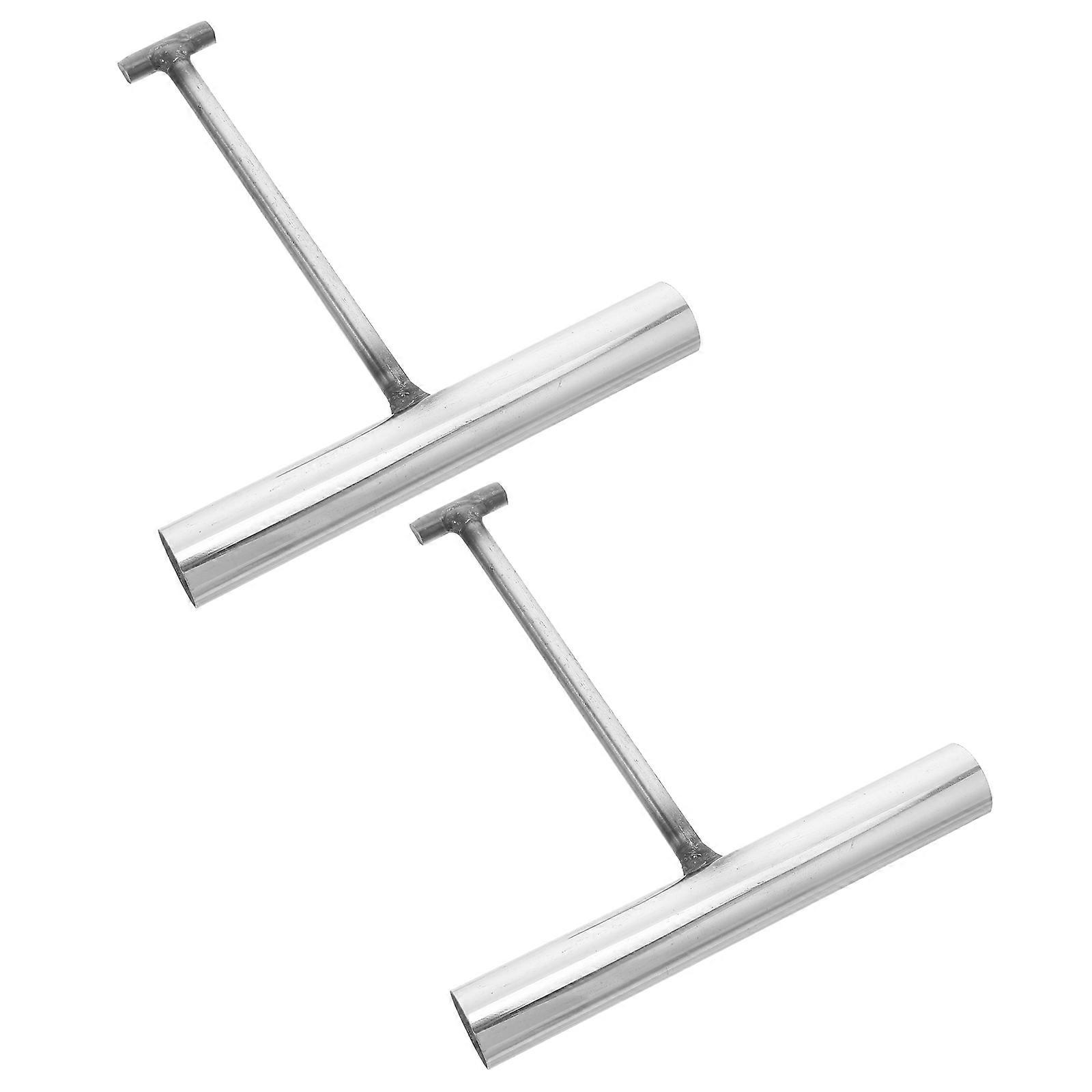 2pcs Multi Purpose Manhole Hooks Heavy Duty Lifting Hooks for Manhole Covers Portable Metal Pull Hooks