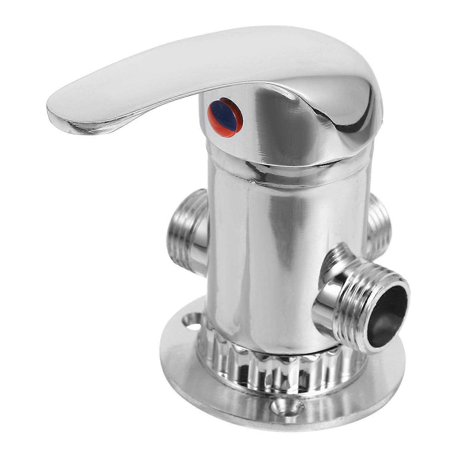 Silver Hot Cold Mixing Valve for Precise Temperature Control 3-Way Valve for Bathroom