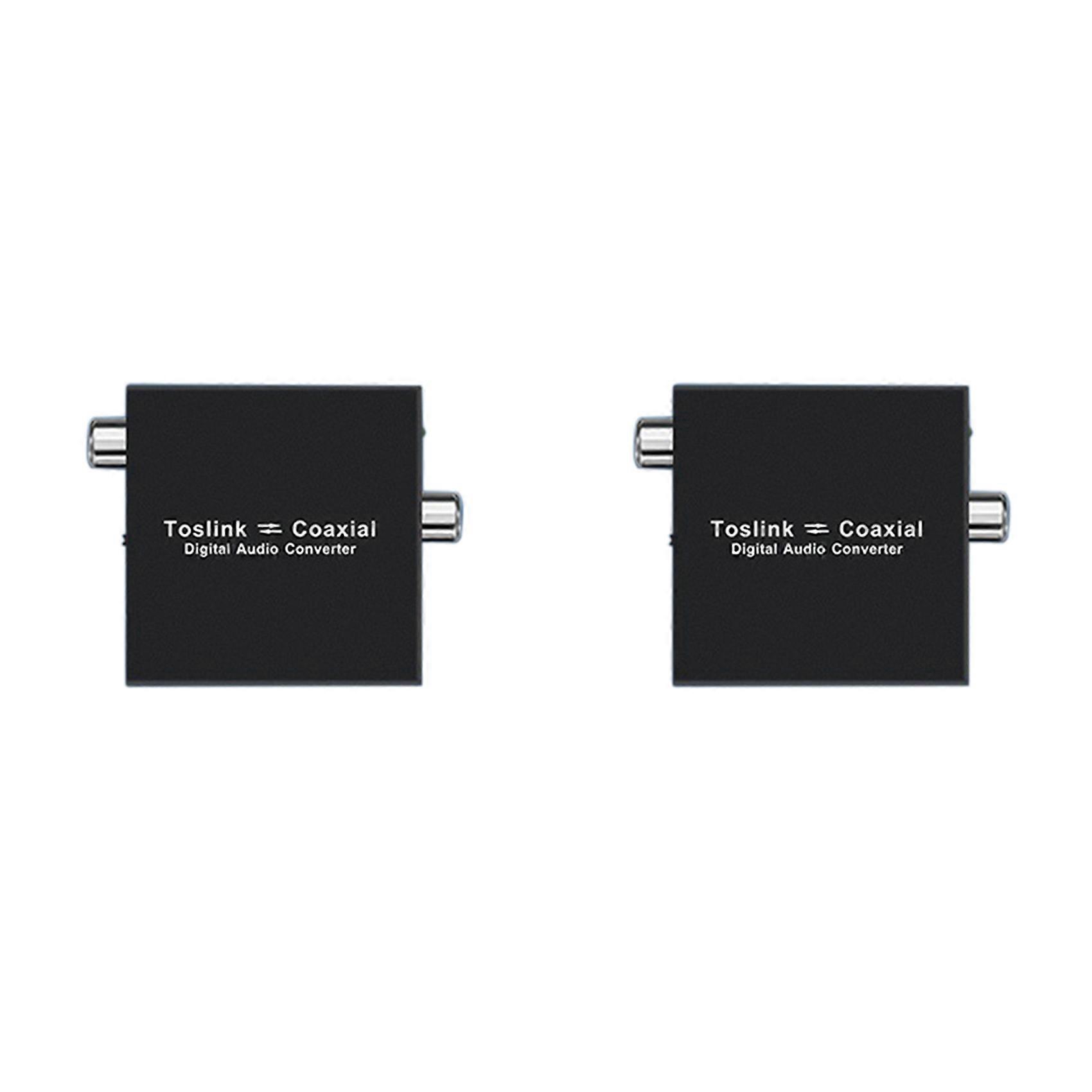 2X Digital Audio Converter Bi-Directional RCA Digital Coaxial to Optical Toslink Converter Optical SPDIF