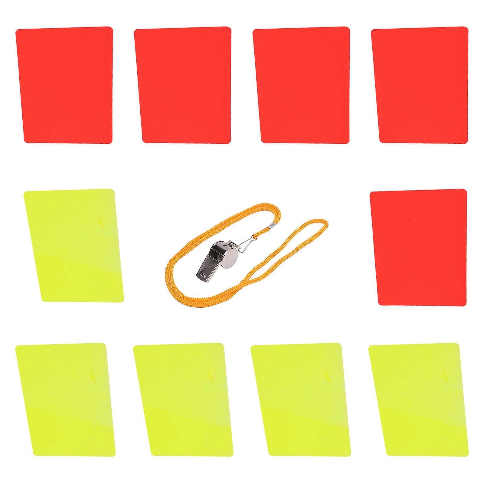 5set Football Warning Ejection Delay Cards Red Yellow Soccer Referee Penalty Cards For Soccer Rule Clarification Multicolor