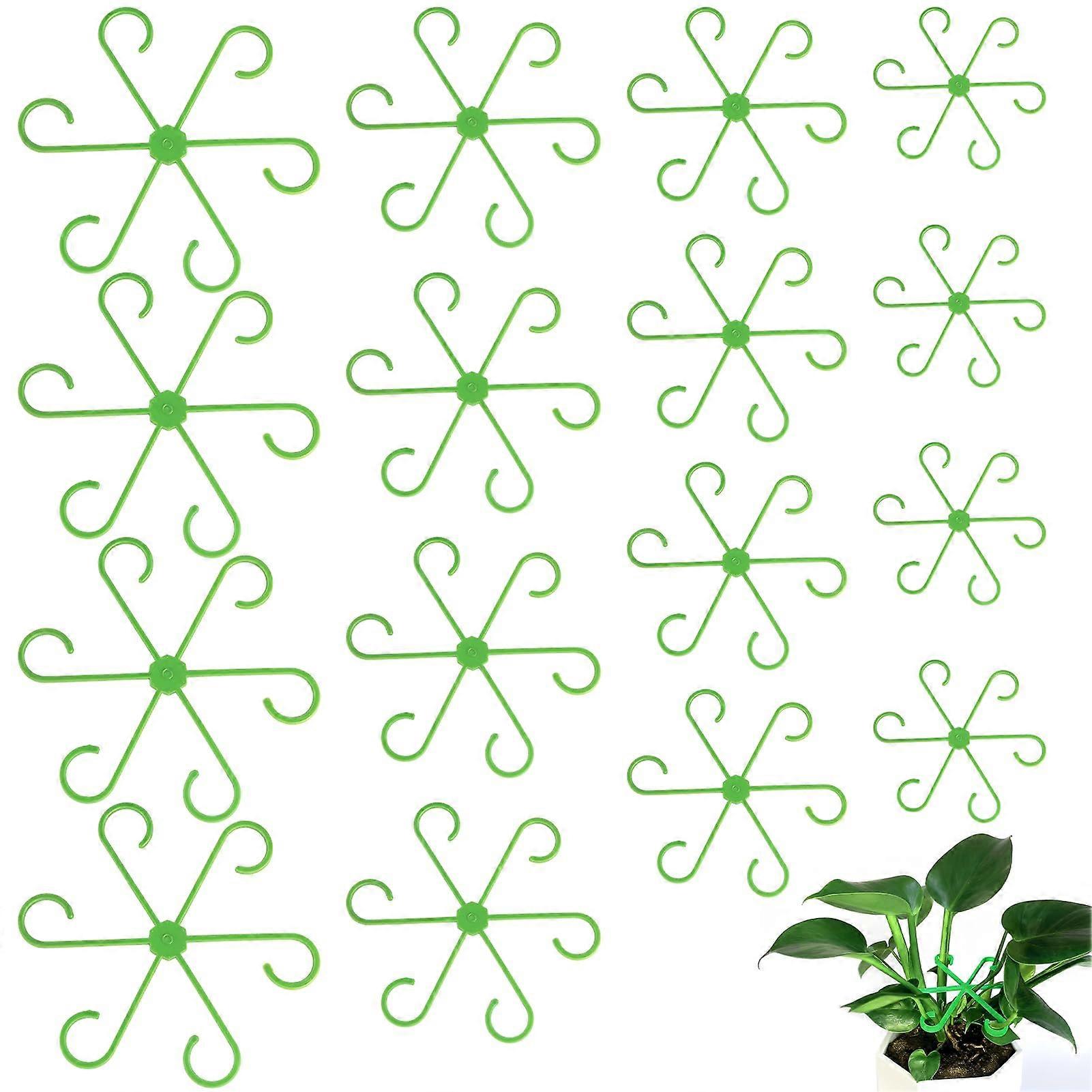 16 Pcs Adjustable Plant Support Stakes for Indoor and Outdoor Growth, Reusable Stem Supports for Orchids and Climbers