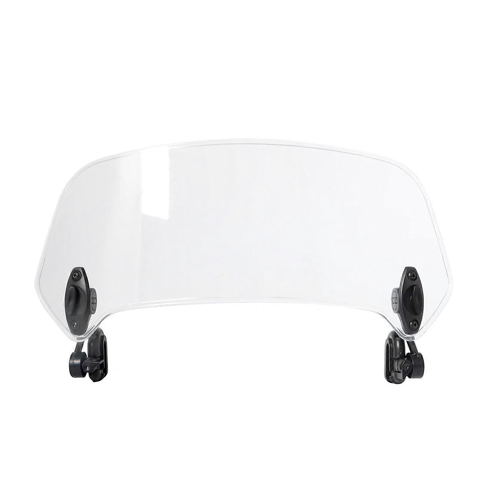 Motorcycle Windshield Extension Adjustable Spoiler ClampOn Deflector Universal Fit White