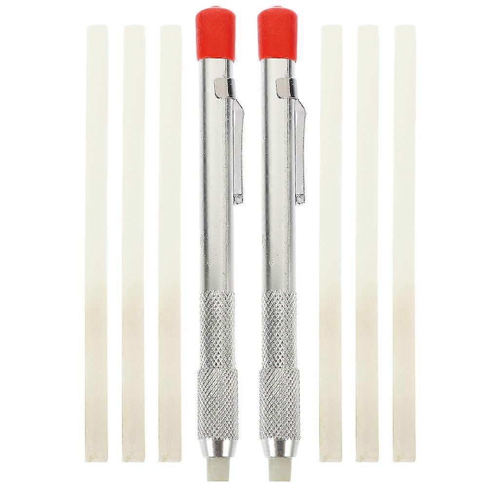 Soapstone Pencils and Holder for Welding Tools 2Sets with Refills