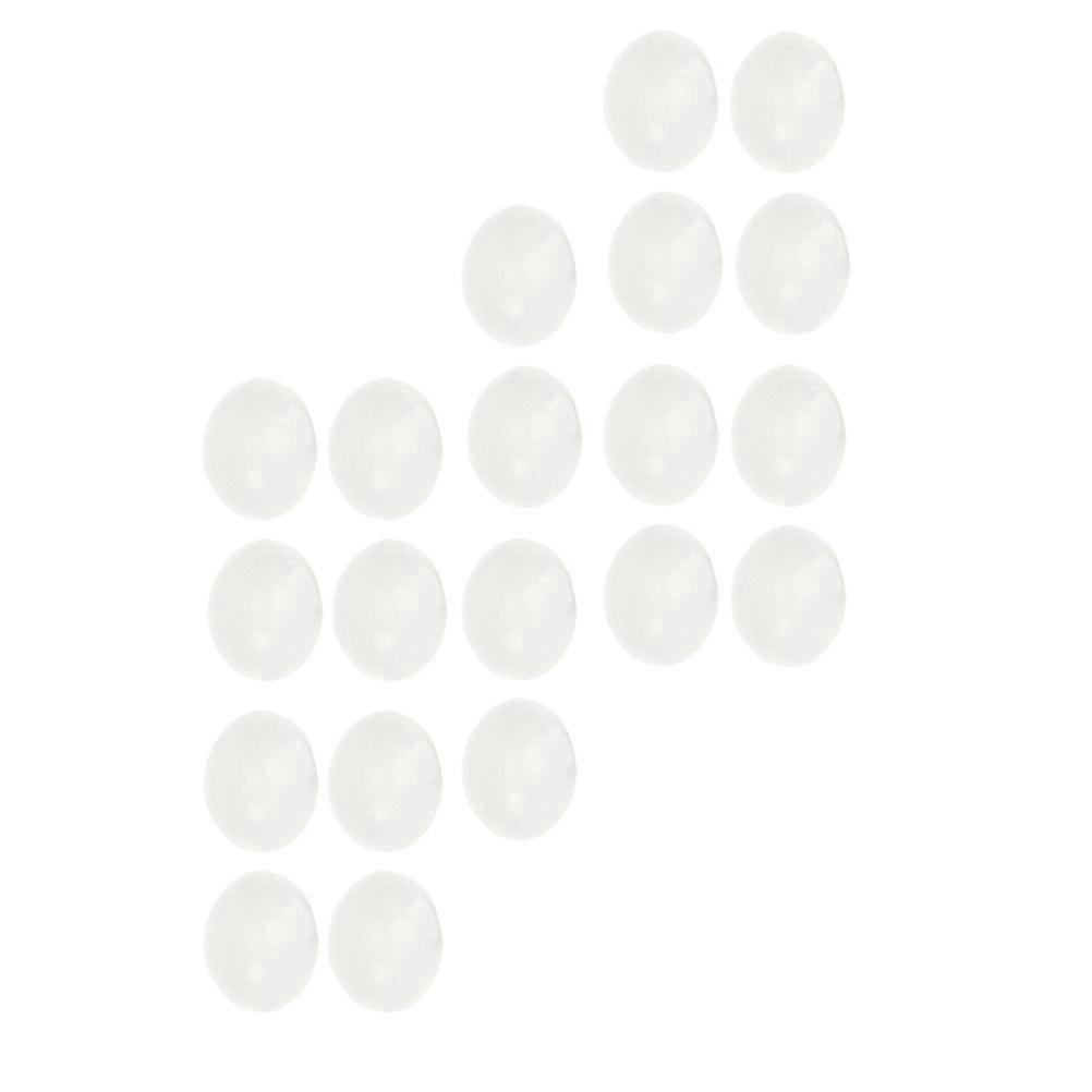 White Plastic Fake Eggs for Playing Perfect for Projects and DIY Decorations 100 Pcs