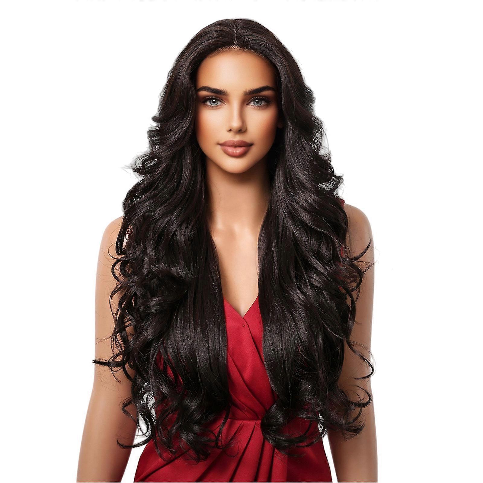 13x6 Free Parting Long Wavy Soft Curls Heat-Resistant Synthetic Wig for Everyday Glam