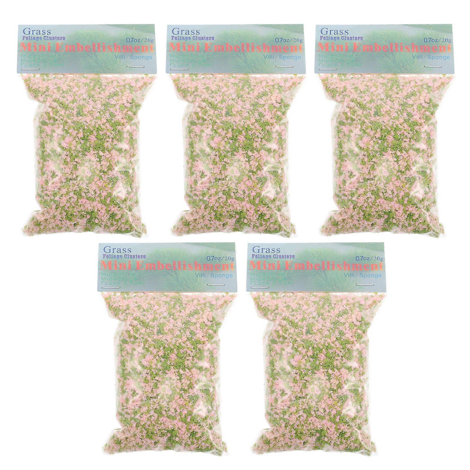 Fake Grass for Crafts Model Scenery Grass for Architectural Models Plastic Assorted Color Providing Realistic Vegetation 5Pcs