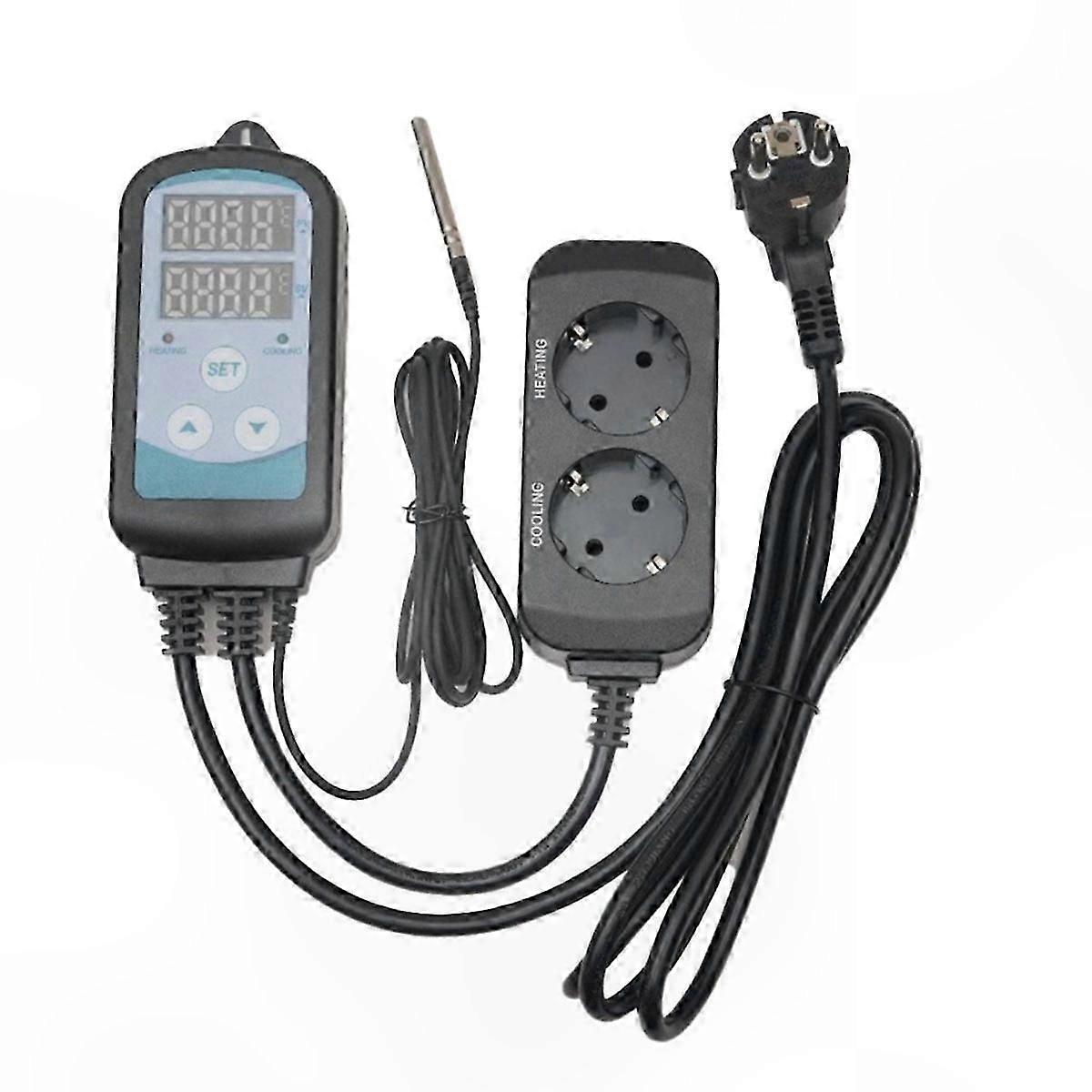 Digital Thermostat for Temperature Control, EU Standard with Planting Function, European Plug