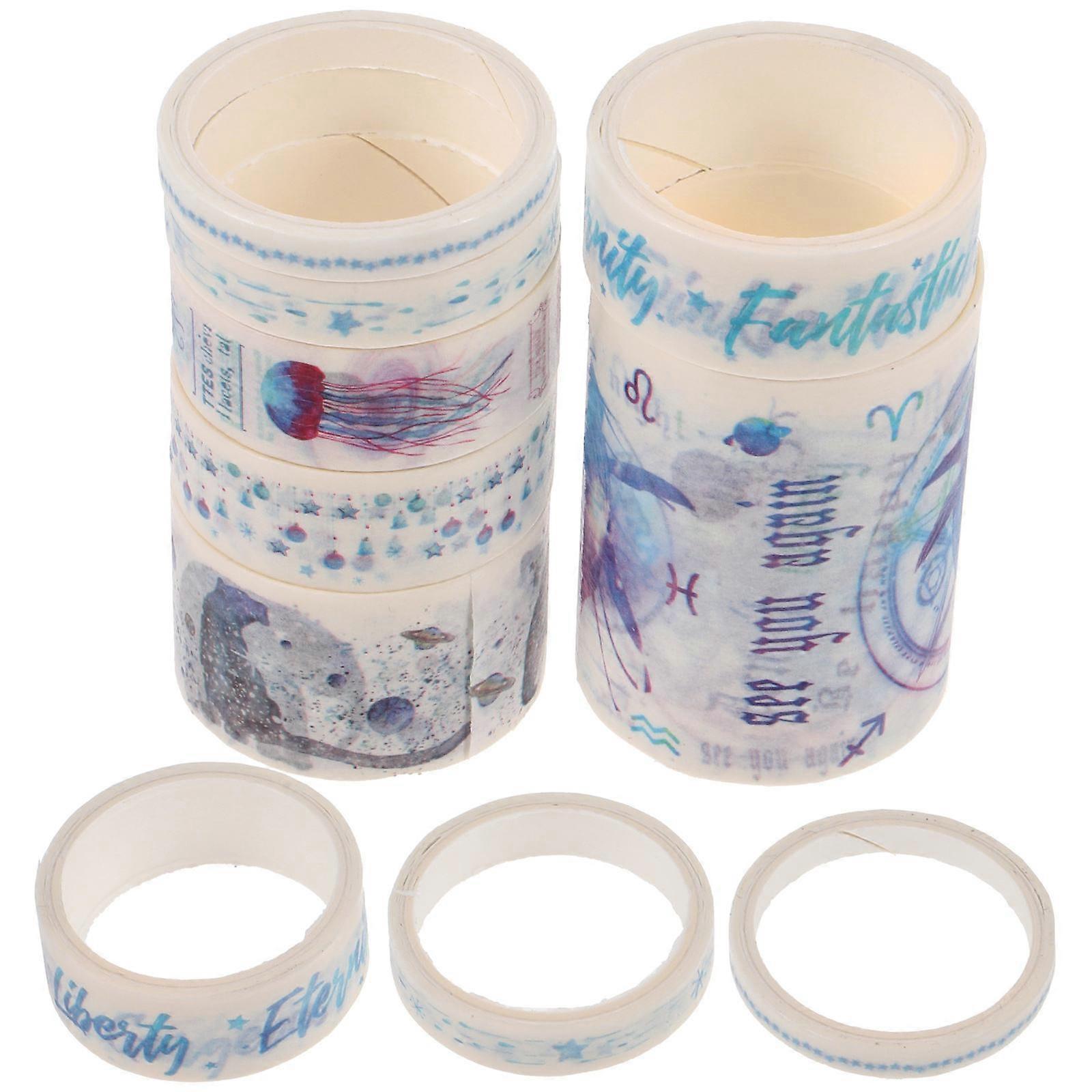 Blue Sticky Washi Tape for Scrapbook Use with 30 Rolls