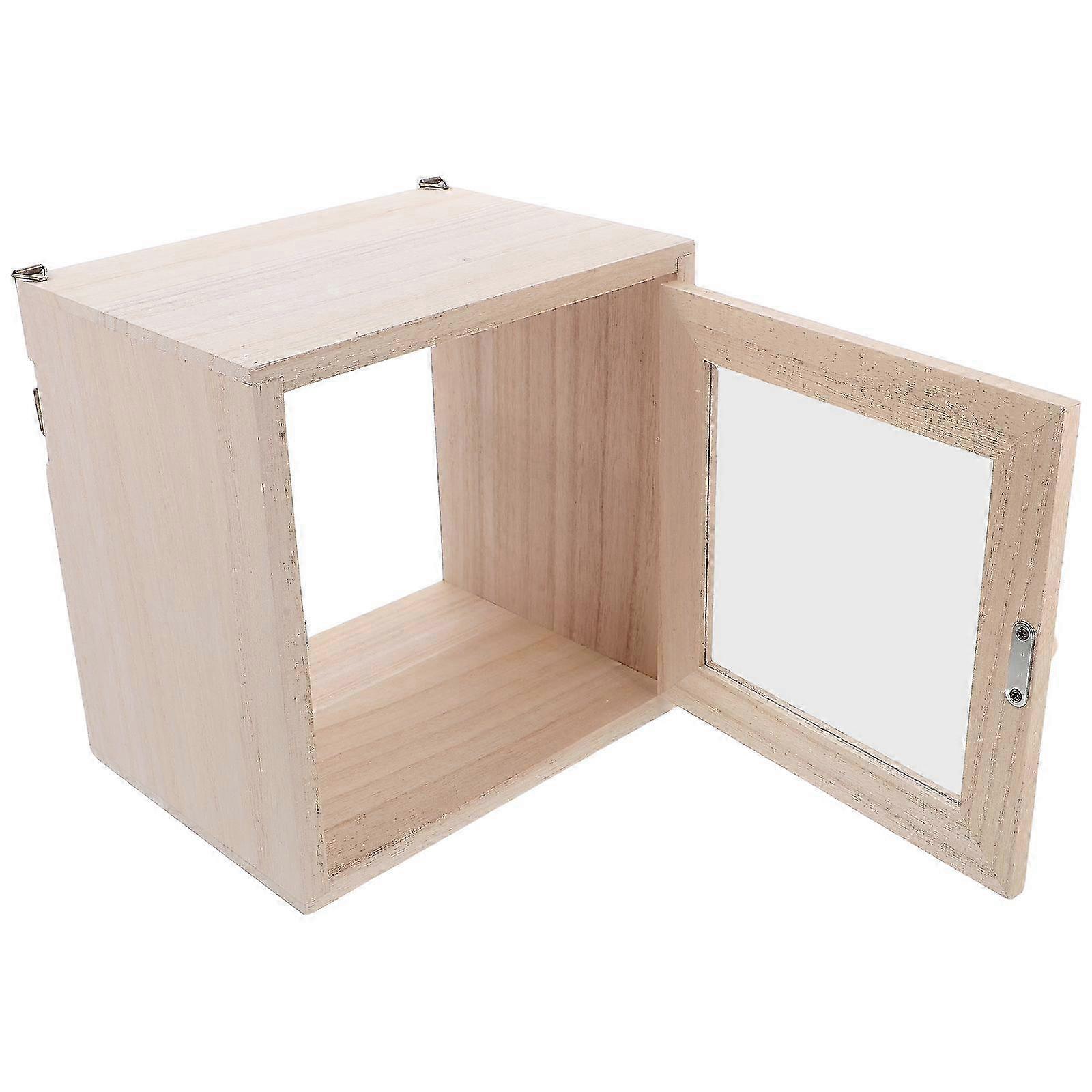 Milk Box Wall Mounted Wood Locking Milk Box for Front Door Use