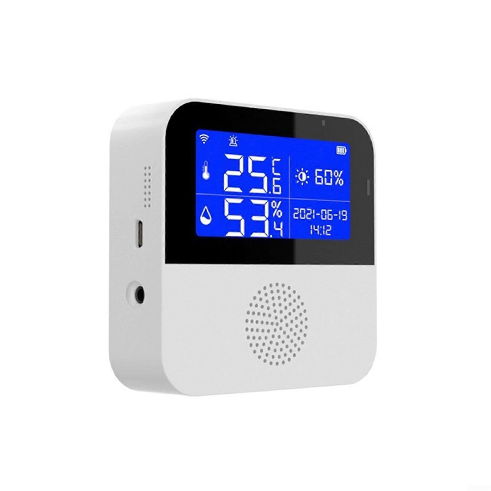 WiFi Temperature Humidity Monitor with LCD Display, USB Powered Digital Thermometer Hygrometer