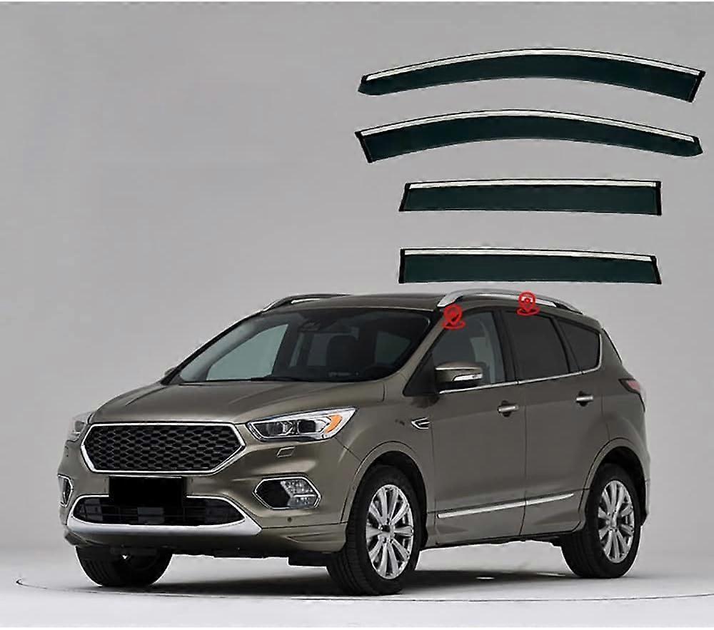 4Pcs Car Wind Deflectors for Ford Kuga 20132019 Side Window Visors Rain Protection Easy Install