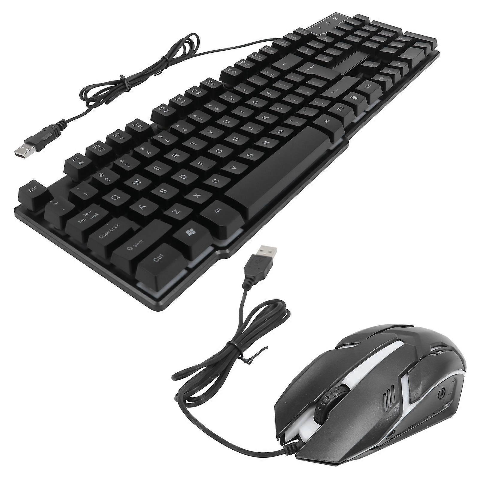 USB Keyboard Mouse Combo for Computer Use 1Set Ergonomic Desktop