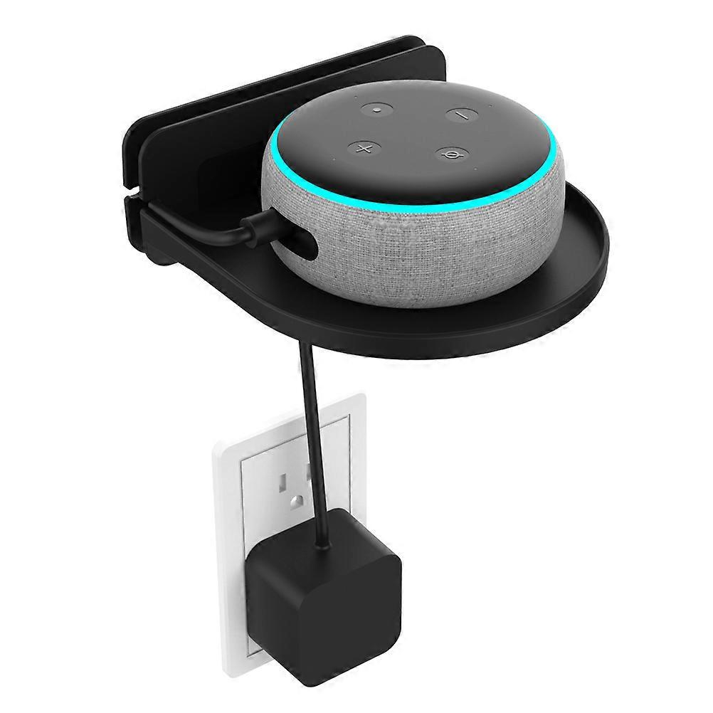 Smart Speaker Brackets for WiFi Router Wall Mount Black Plastic Holder