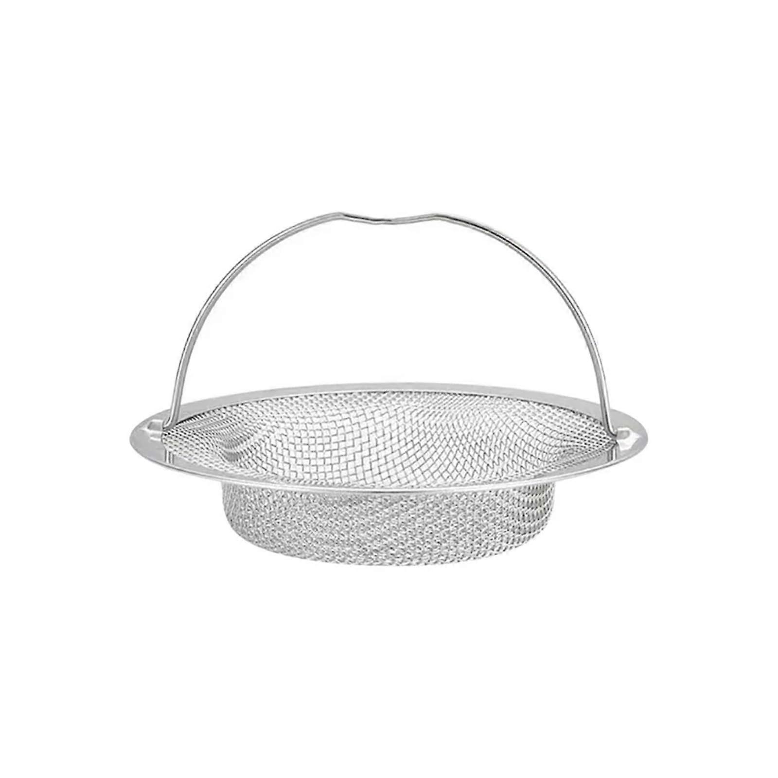 Stainless Steel Sink Strainer with Long Handle, Rust Resistant Kitchen Drain Filter, Easy Clean