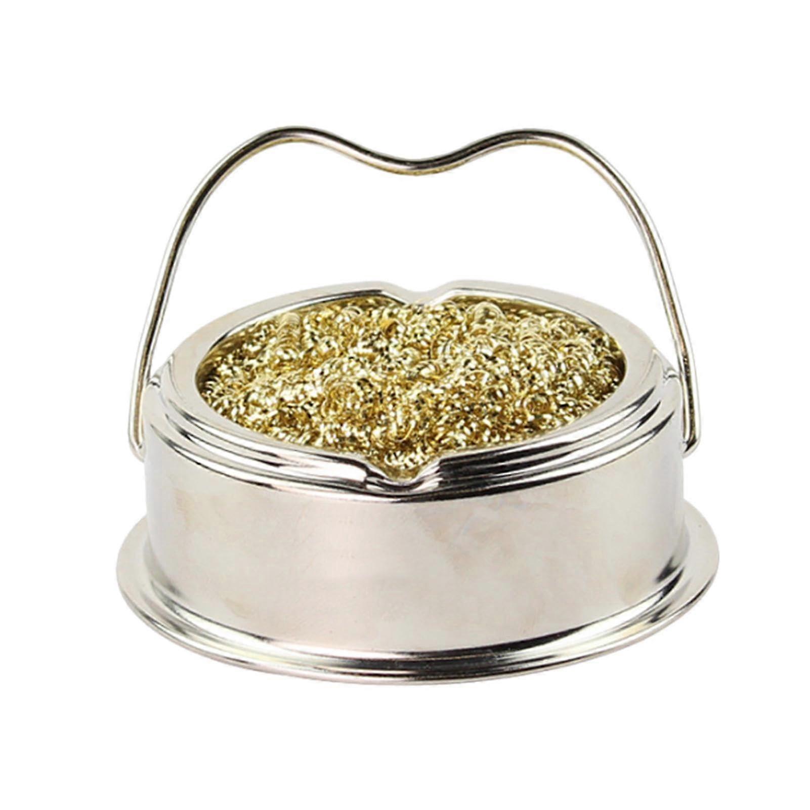 Soldering Iron Tip Cleaner with Holder, Rustproof Cleaning Ball for Quick Dirt Removal Welding