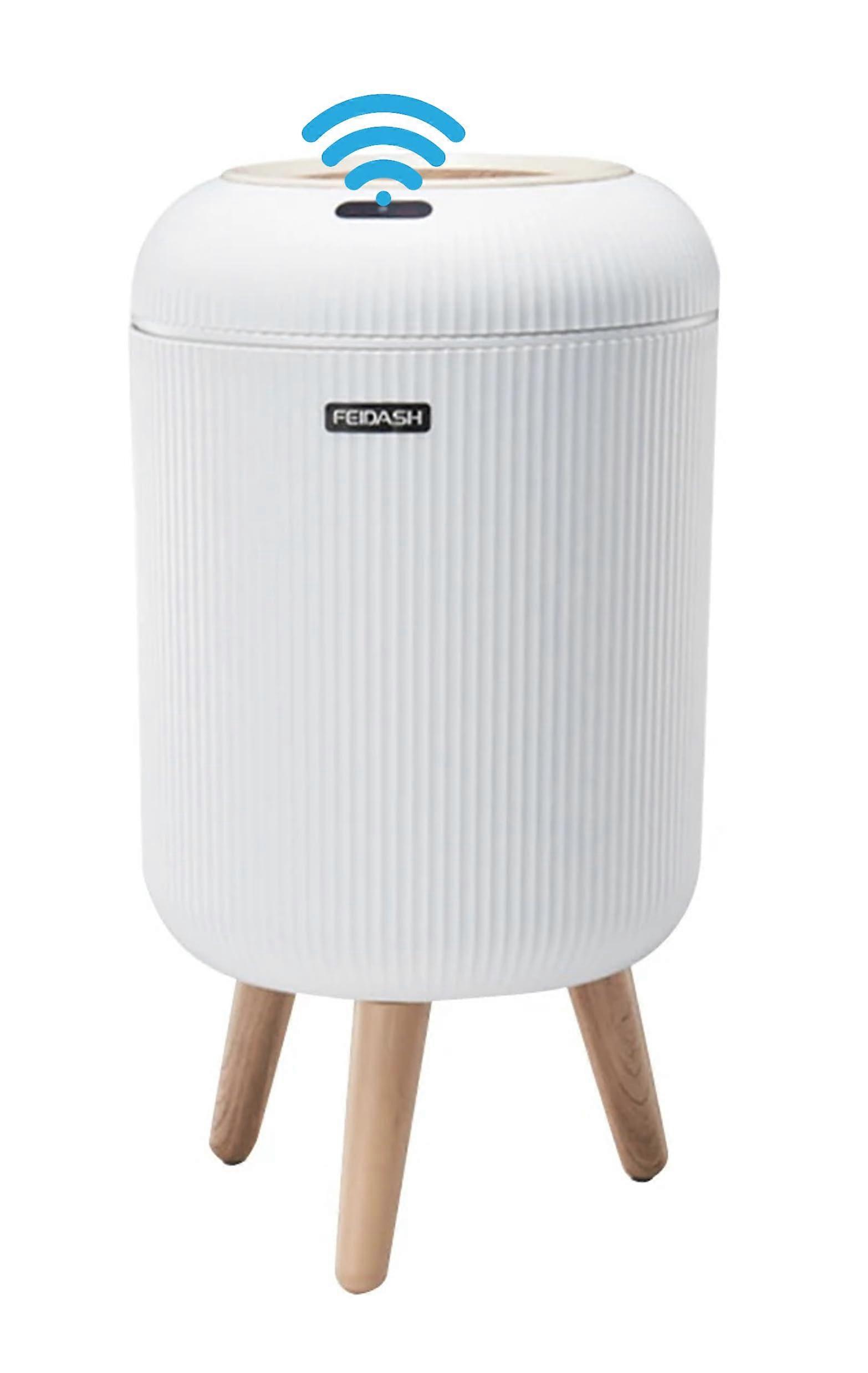 10L Sensor Trash Can with Smart Motion Detection, Slim Automatic Waste Bin for Bathroom, White