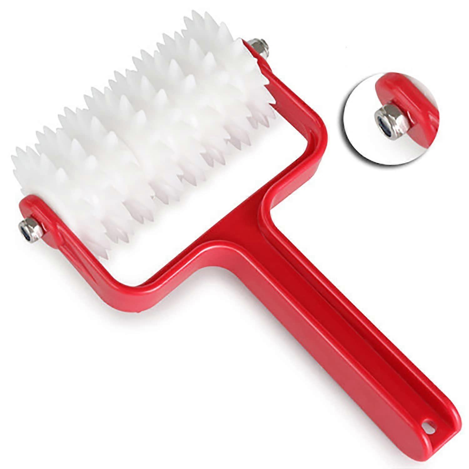 Pizza Dough Roller with Handle, Pizza Crust Docking Tool for Baking, Prevents Dough Bubbles