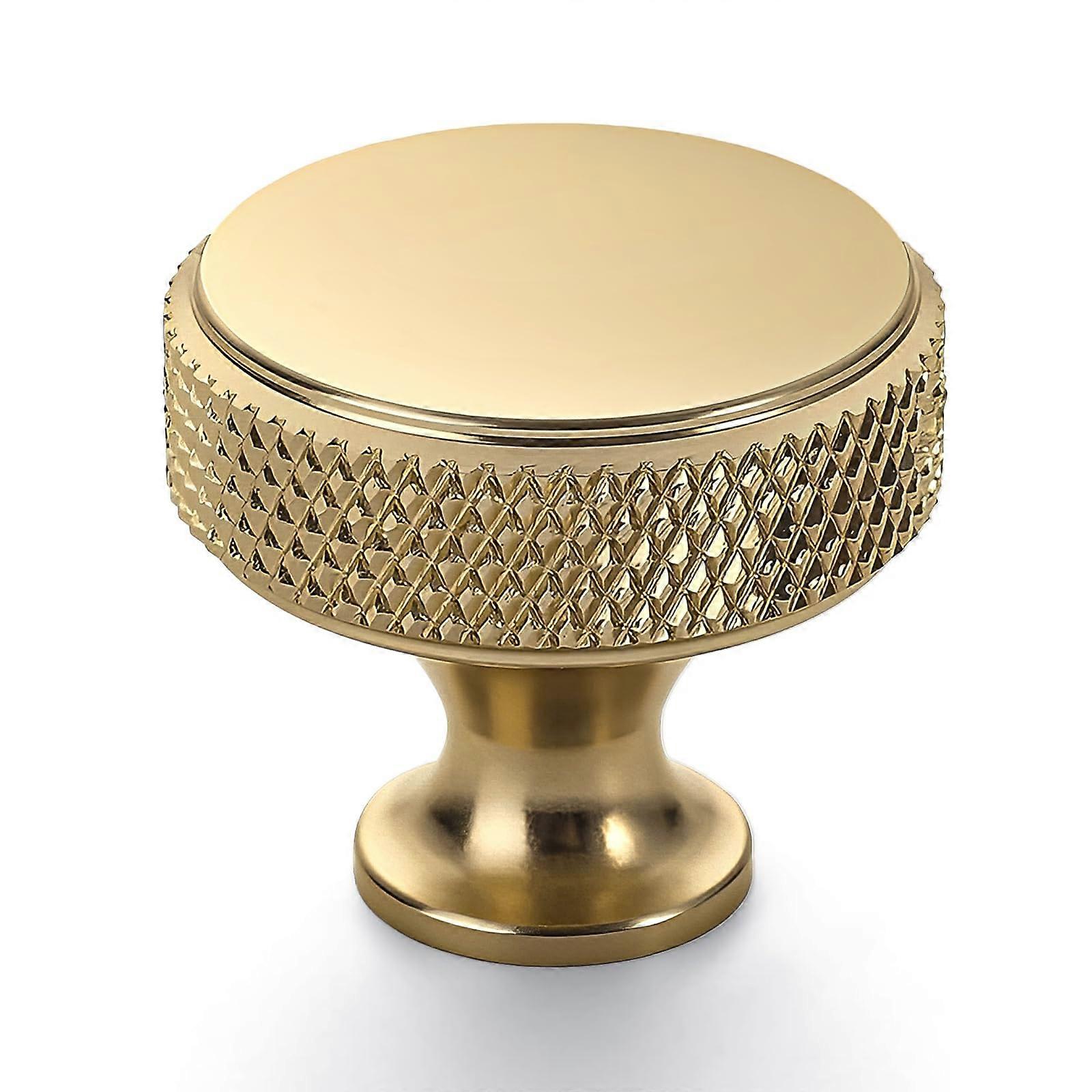 10 Pack Champagne Bronze Knurled Cabinet Knobs Brass Drawer Pulls ScratchResistant Matte Finish