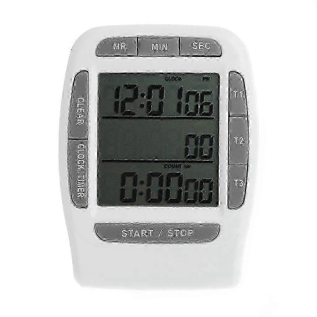 Digital LCD Multi-Channel Timer CountDown Laboratory 3 Channel Timers 99 Hours 25-26s