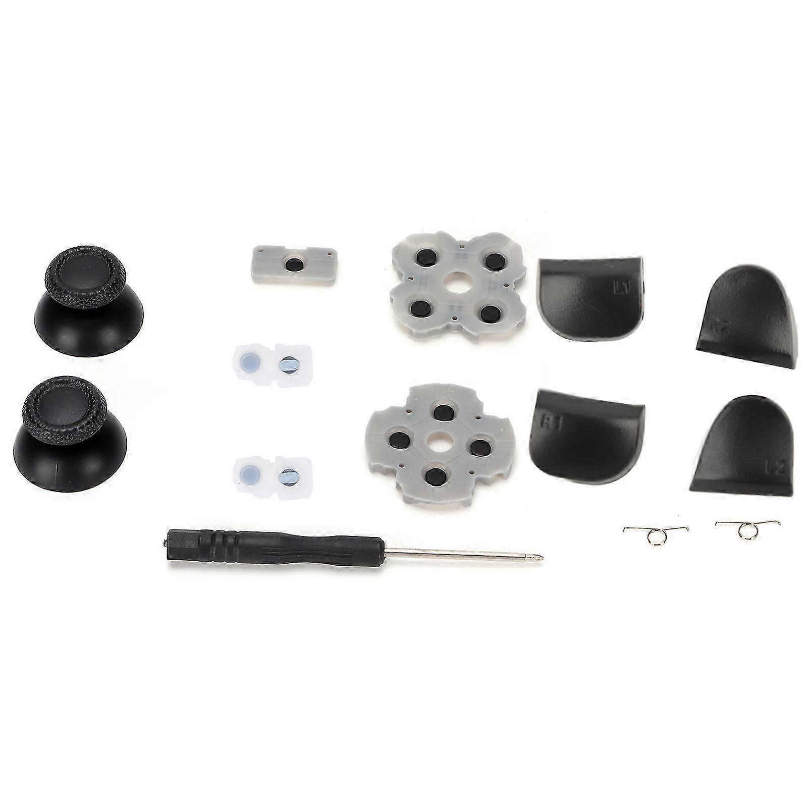 Controller Replacement Kit for PS5 Handle Conductive Rubber Pad Rocker 3D Plastic Cap L12 Replacement Buttons Set