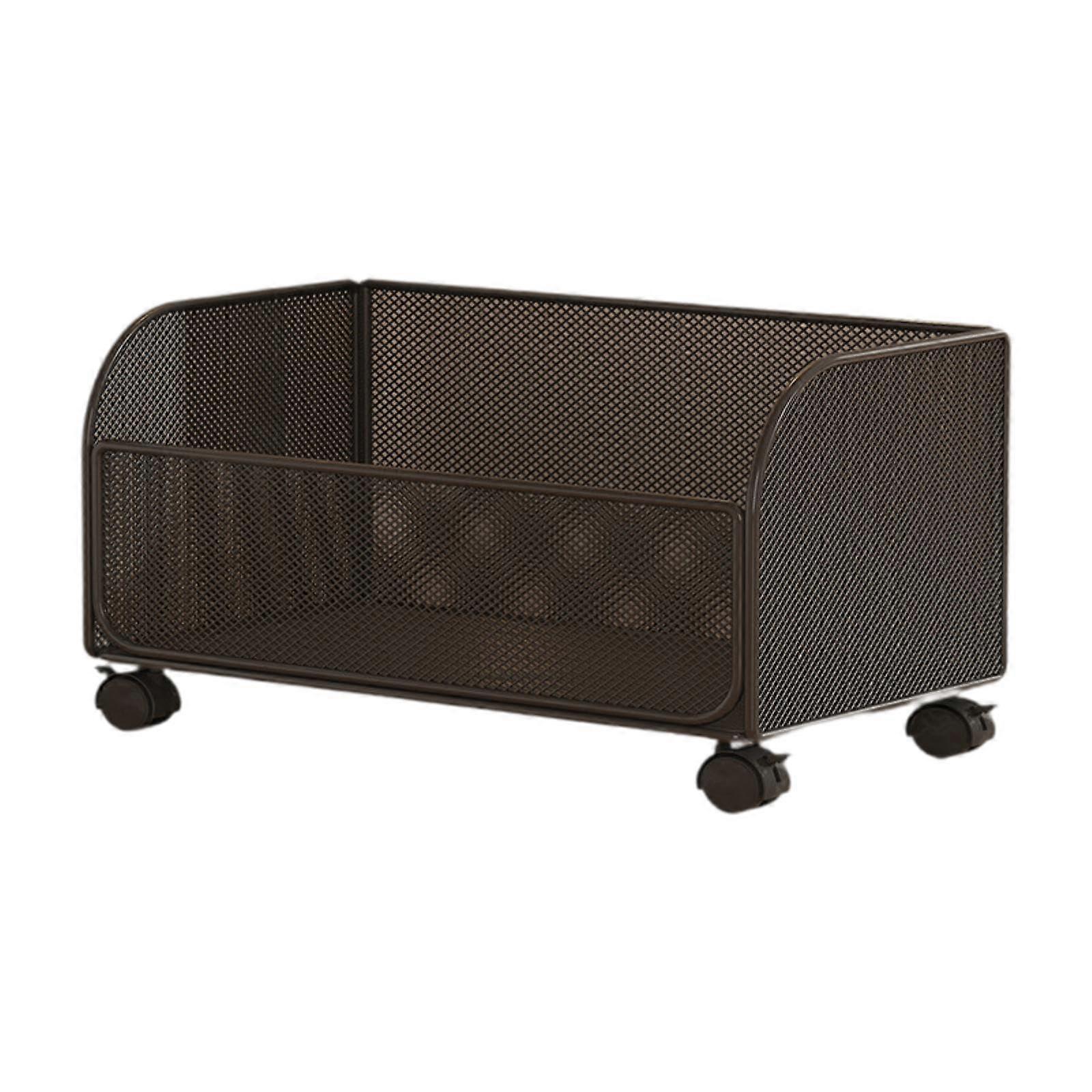 Rolling Storage Cart with Large Capacity, Durable Iron Frame and SpaceSaving Under Desk Organizer
