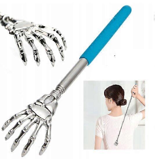 Folding Telescopic Back Scratcher, 21cm Folded Length, Blue, Itching Tool