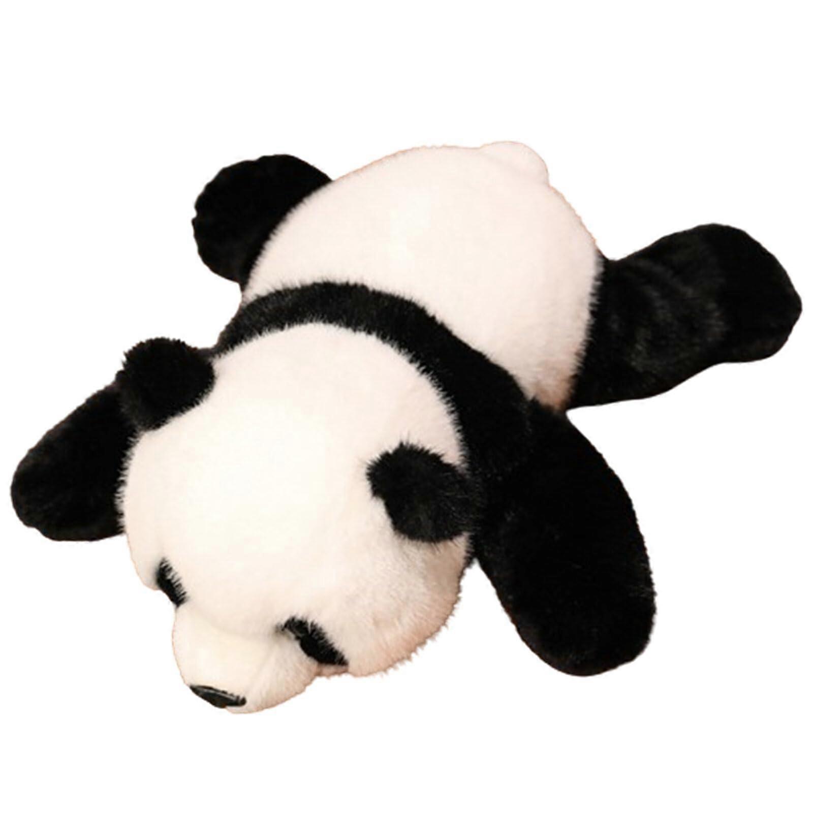 Weighted Panda Plush Toy with Soft Cuddly Fabric, Poseable Limbs, Durable Shape, MultiSize Options