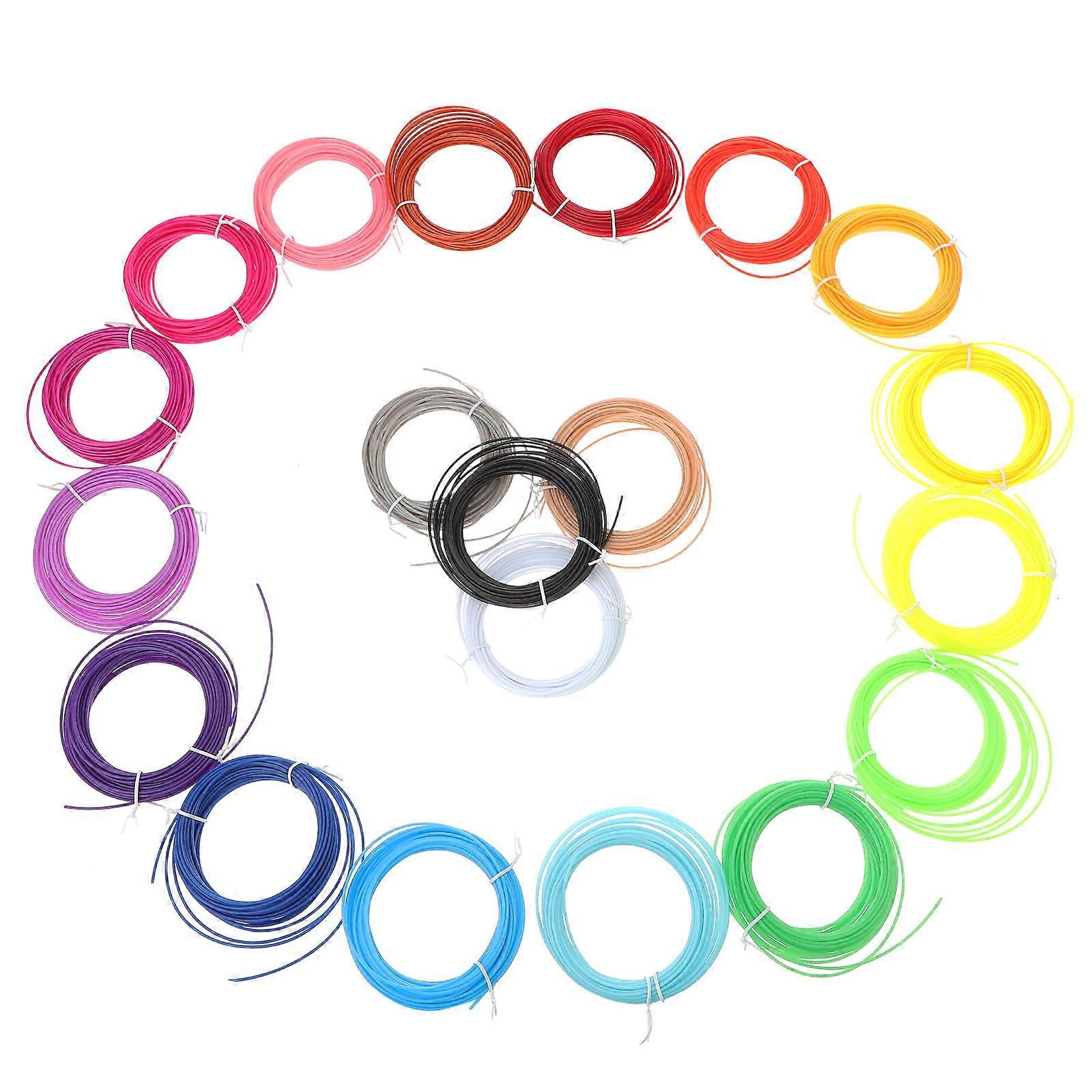 3D Pen Filaments Plastic Accessories for 20Pcs Filament Refills Printing