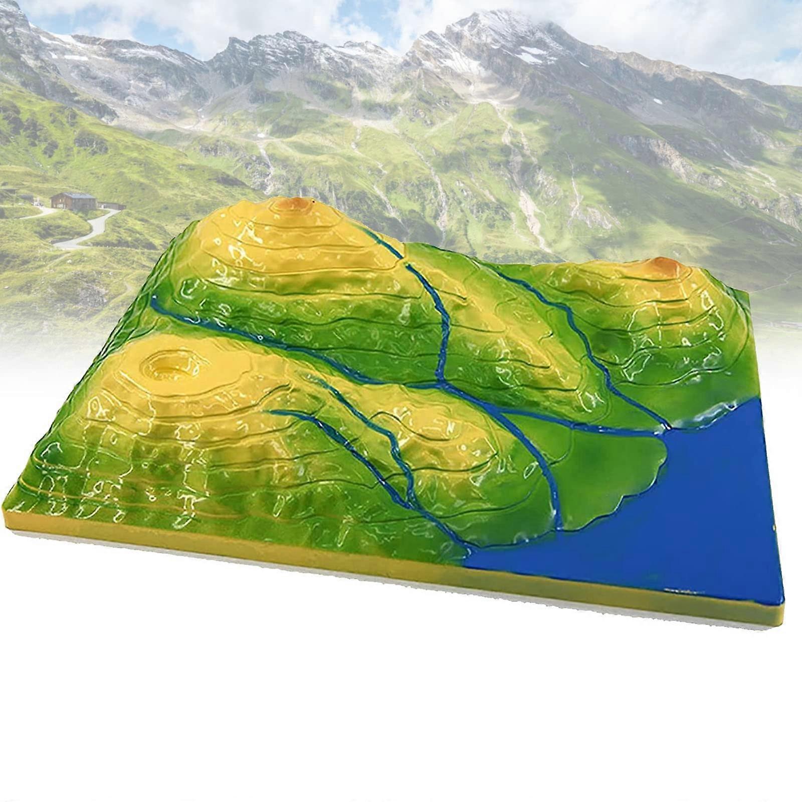 Geology Teaching Model with Layered Contour Display, 3D Topographic Map for Classroom Demonstration
