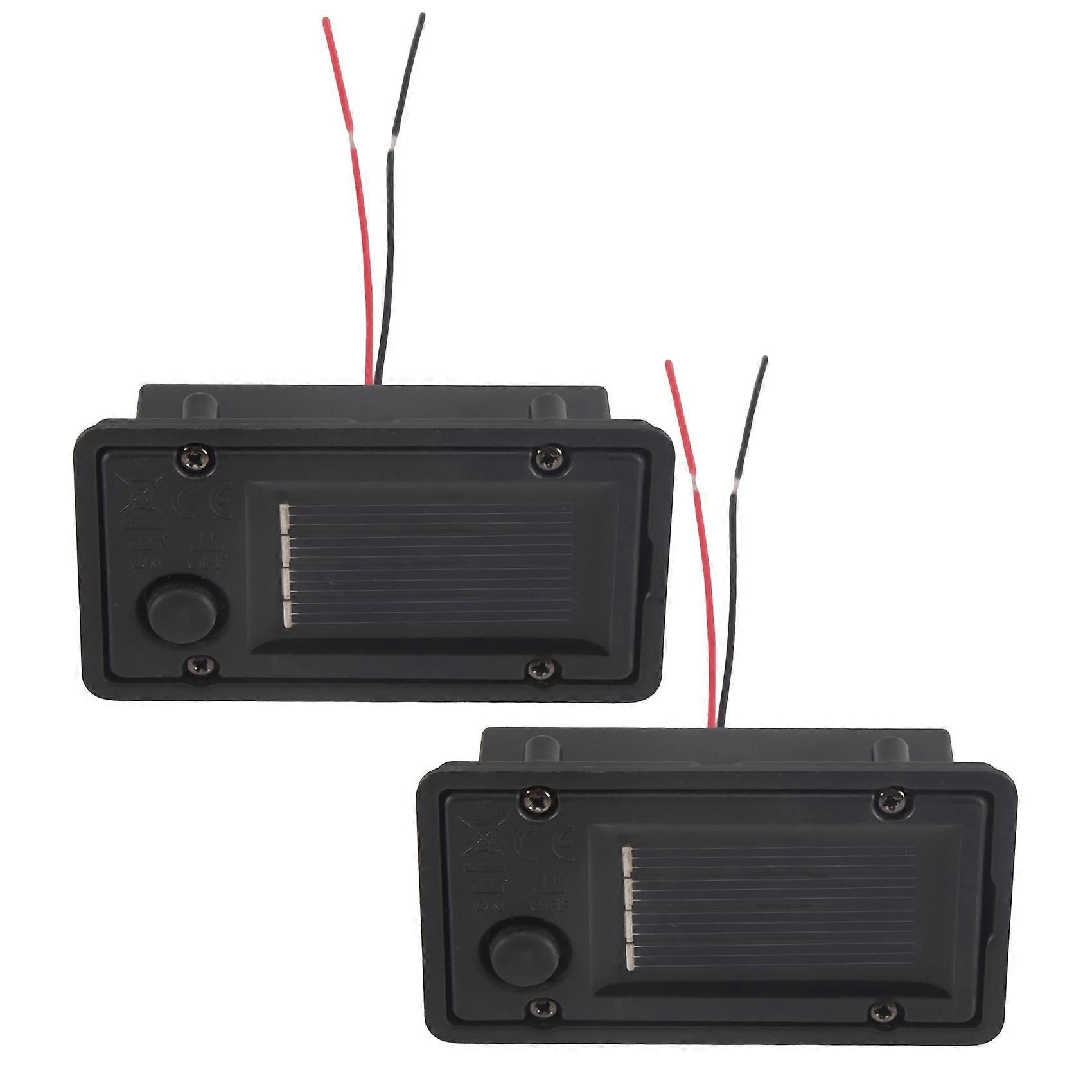 2 stk. batteriboks, reservedeler til solcellelykt, topp