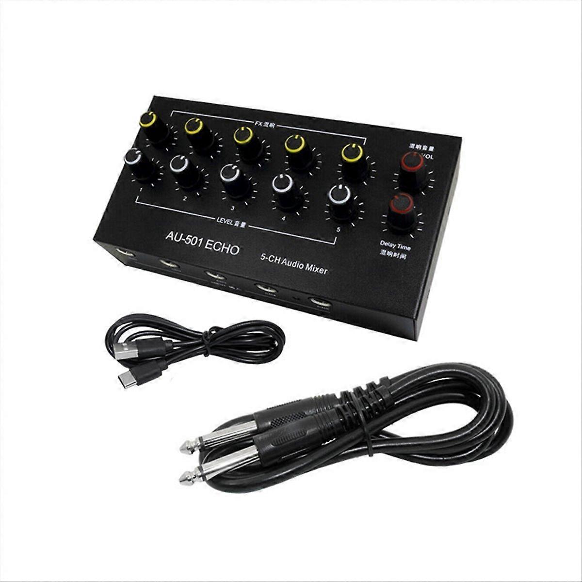 AU-501 Condenser Microphone Expander 5 Channel 6.5mm Microphone