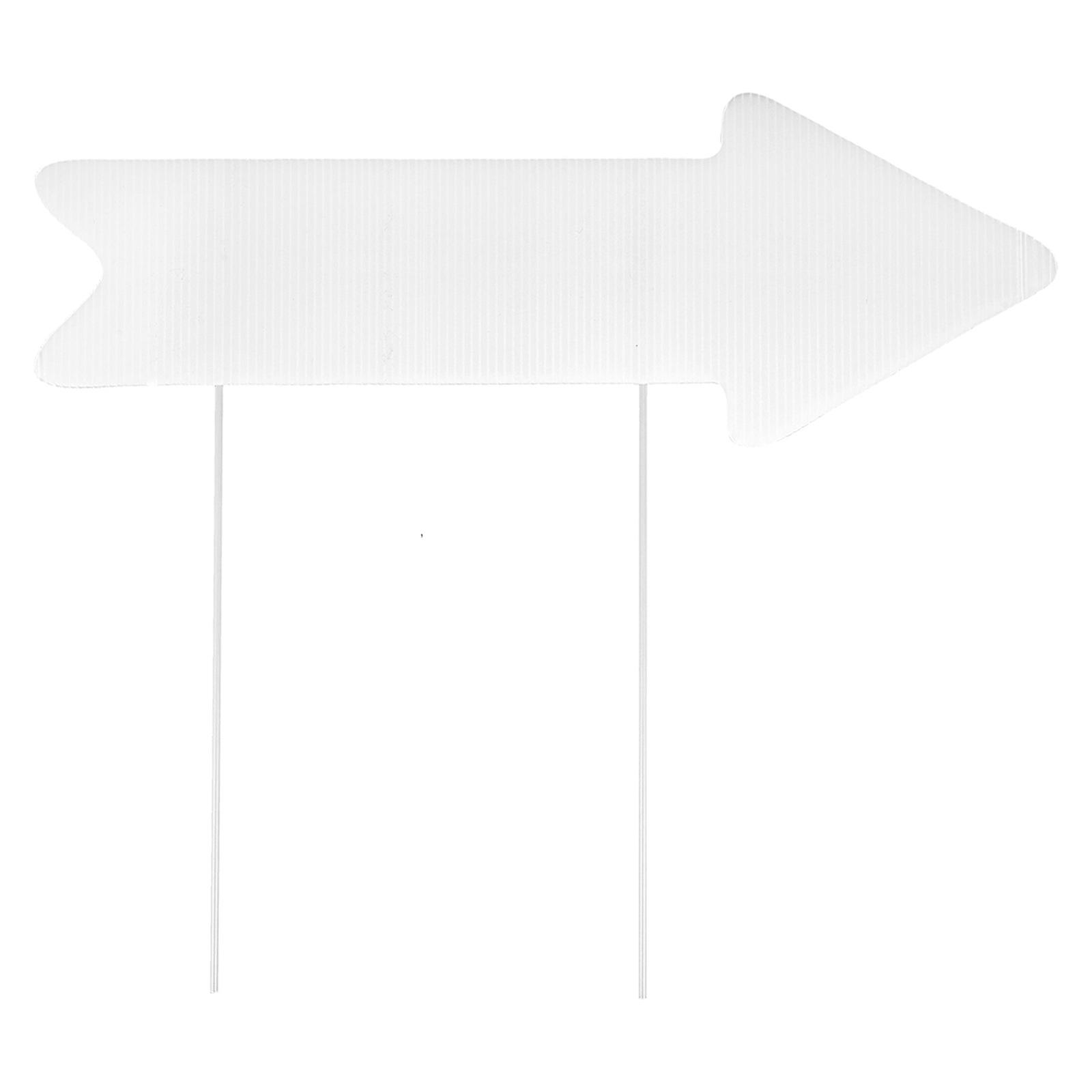 Yard Sign Plastic Blank for Outdoor Use with Stake White