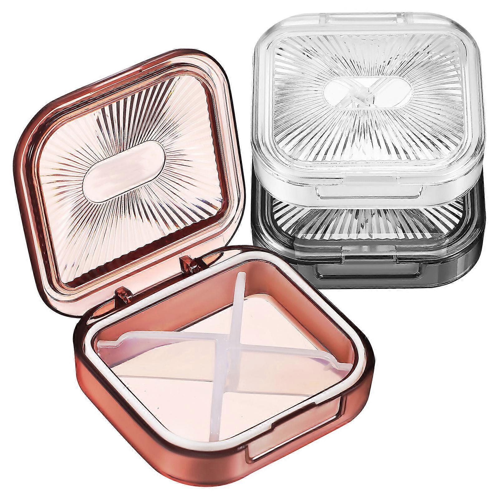 Denture Case for Storage Use 3Pcs Portable Retainer Holder Cases Pc Material