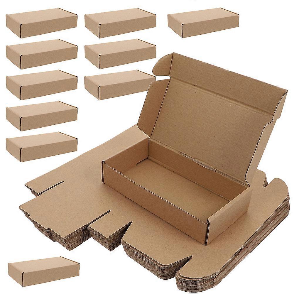 Corrugated Packaging Boxes Khaki for Storage Use 25Pcs Set
