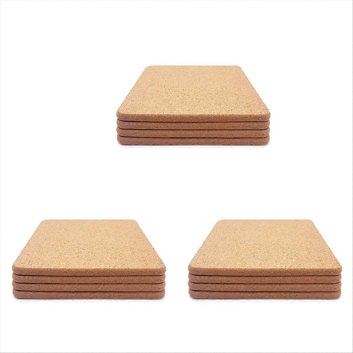 High Density Thick Square Cork Pad for Hot Dishes, 8 Inch