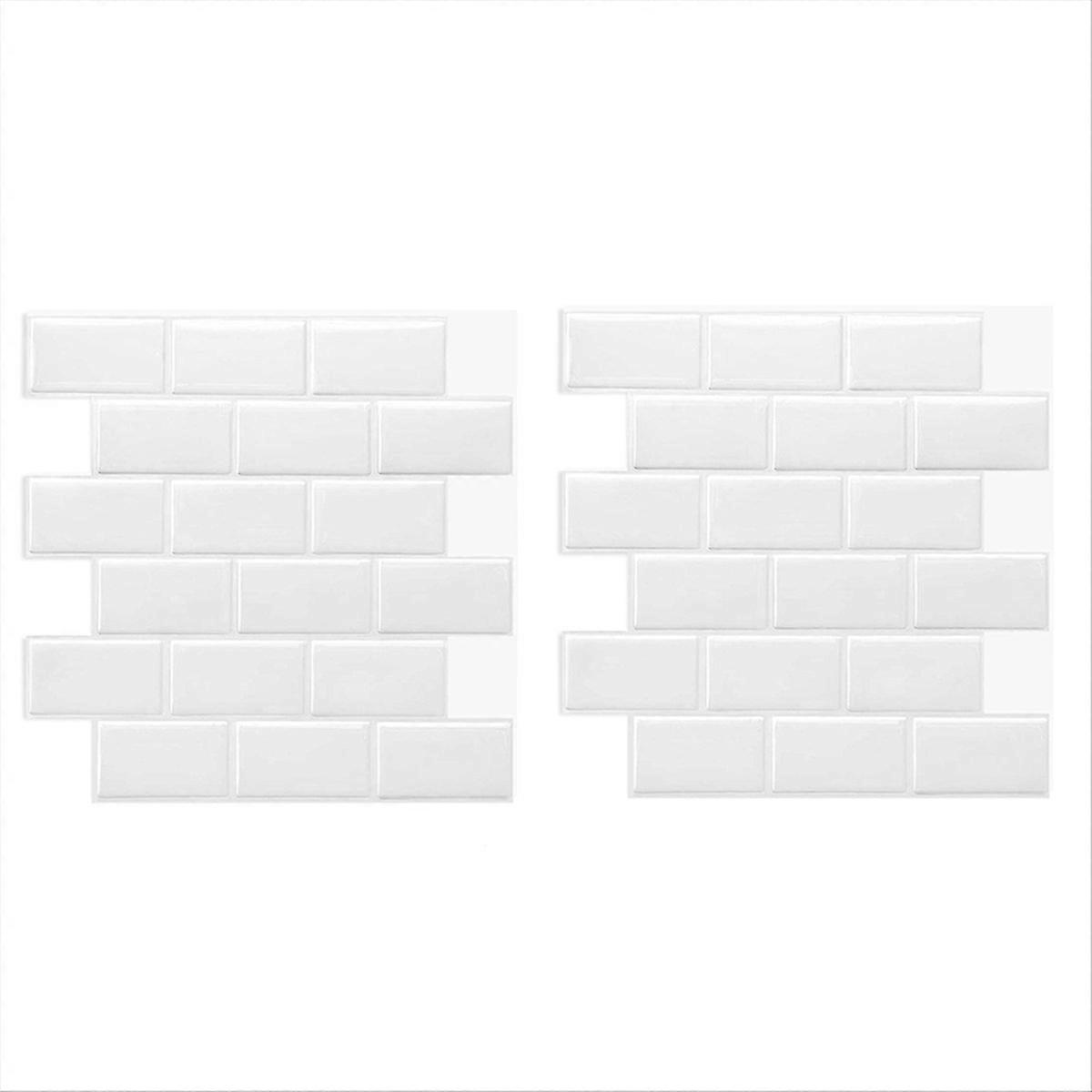 3D Texture Tile Sticker Backsplash Wallpaper for Kitchen Bathroom