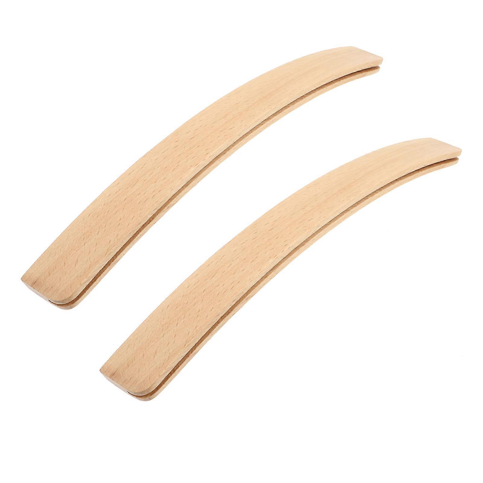 Wood Cards Organizer for Playing with 2Pcs Solid Wood Holders