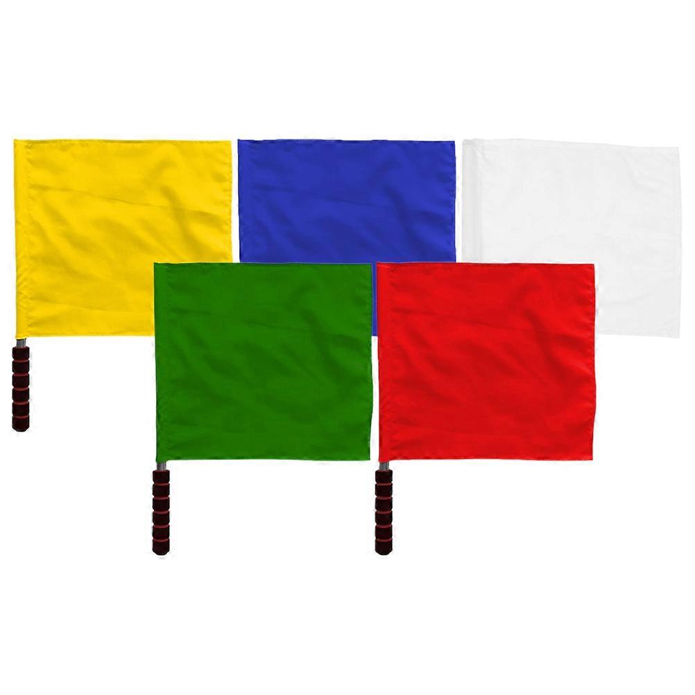 Commanding Referee Flag Multi-Function Handheld Racing Flags 5Pcs for Outdoor Use