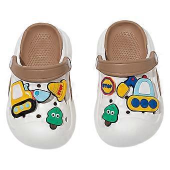Småbarnsträskor Pojkar Flickor Små barn på badtofflor Sandaler Barn Sommar Strand Pool Utomhus Vattenskor Duschtofflor Khaki 5,5-6 år