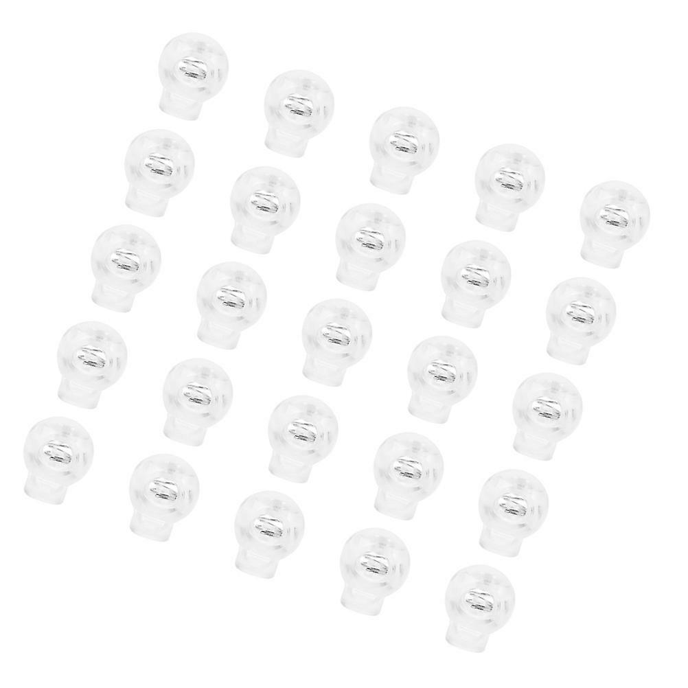 Plastic Cord Locks Spring Cord Lock for Drawstrings 100Pcs Transparent Fasteners