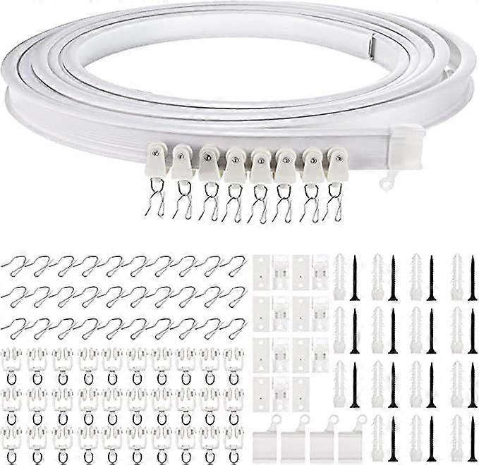 Flexible Ceiling Curtain Track Bendable Rail For Window