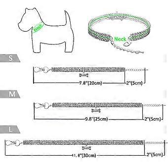 Rhinestone Dog Collar Necklace for Pet Use 3Pcs Pink Elastic Collar with Pendant