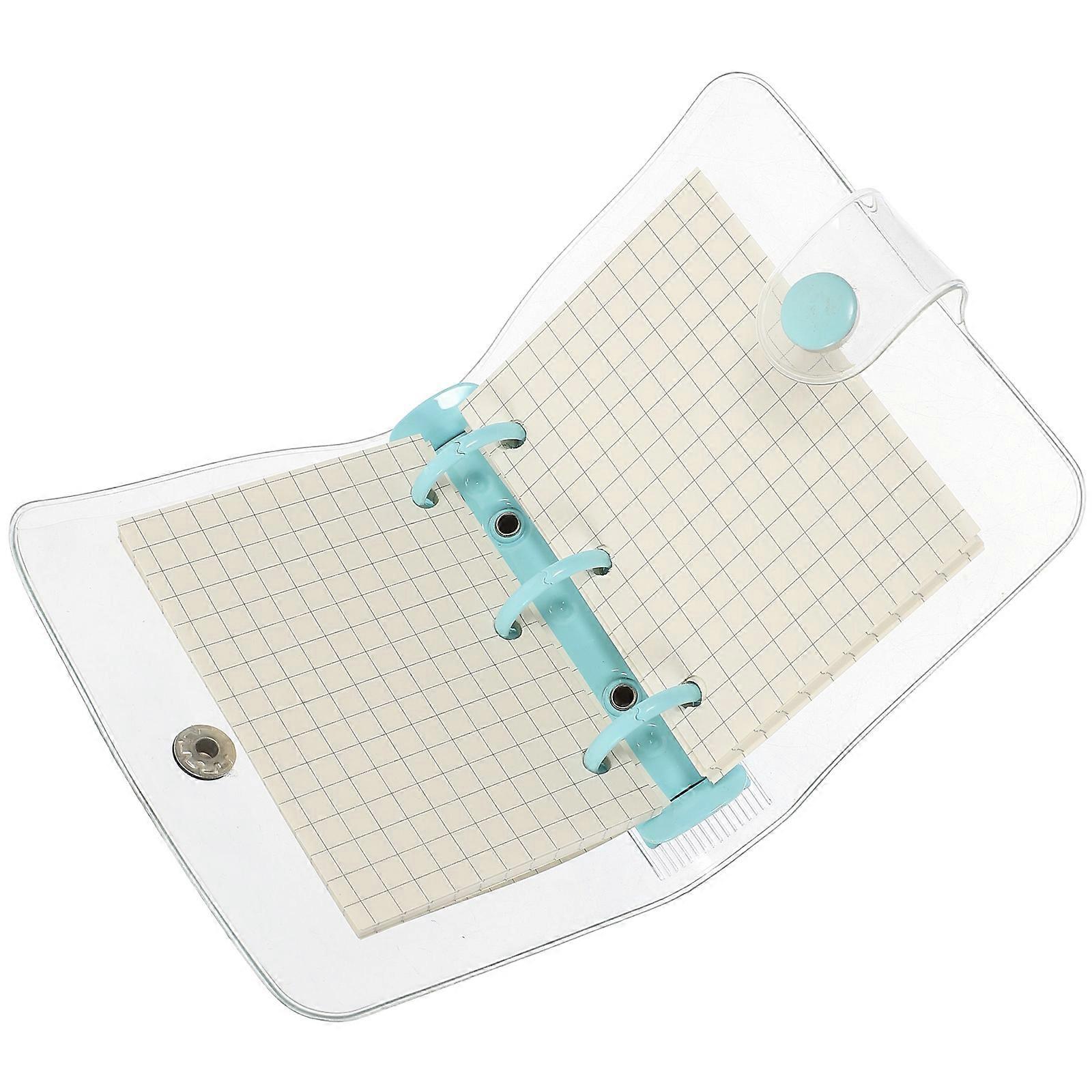 Small Notepad Mini Binder for Writing Use with Creative Blue Cover