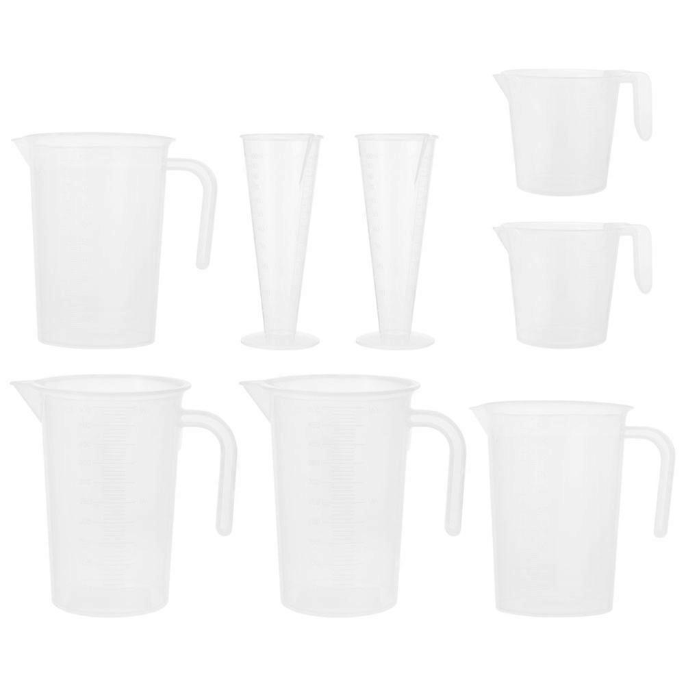 Plastic Baking Measuring Cup Set 8Pcs Kitchen Measuring Jug for Baking