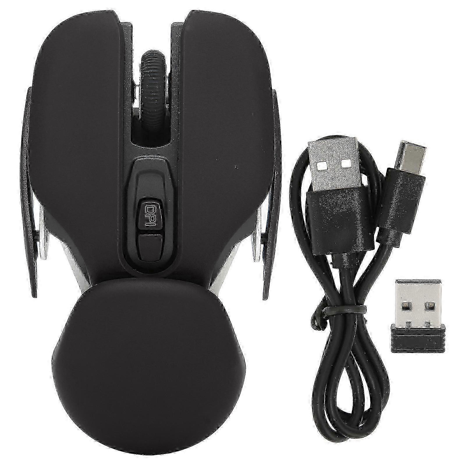 Ergonomic Wireless Mouse Inbuilt Battery Adjustable DPI Electroplating Process Integrated Design Gaming Mouse