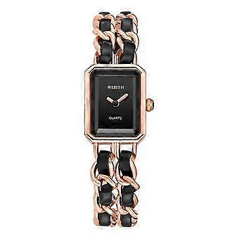 hard Watch, bracelet watch, waterproof quartz watch, women's watch, rose gold + black dial high quality