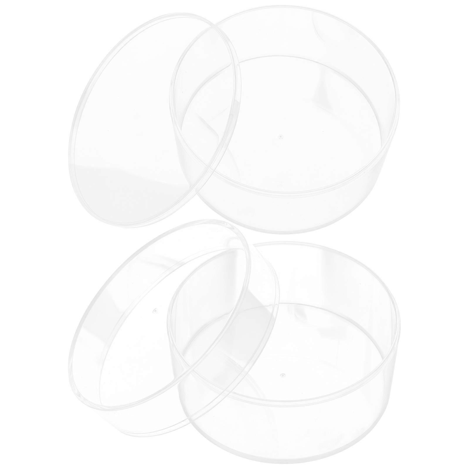 Transparent Round Wedding Gift Box 2Pcs Thickened Storage Container